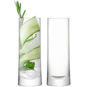 L.S.A. - Gin long drink glass 380 ml set of 2 pieces - Transparent