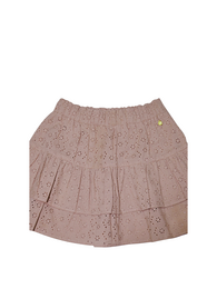Jupe Funkle Warm Taupe – Broderie de Coton – Mode Enfant Haut de Gamme