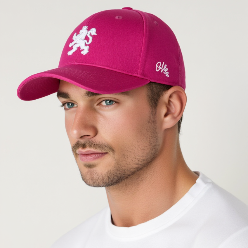 Casquette de baseball O.Leo - Rose - Lion blanc - Drapeau de la fierté - Unisexe
