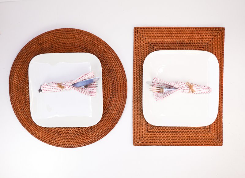 PULAU rieten placemats rond 40 cm