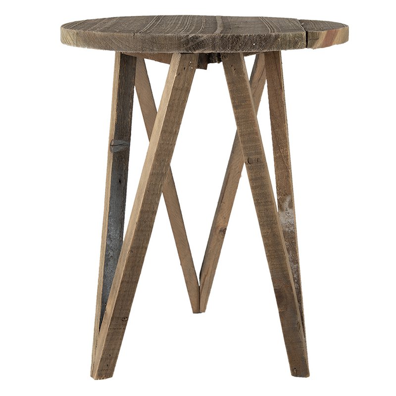 Pflanzentisch Ø 30x36 cm brauner Holzpflanzentänder