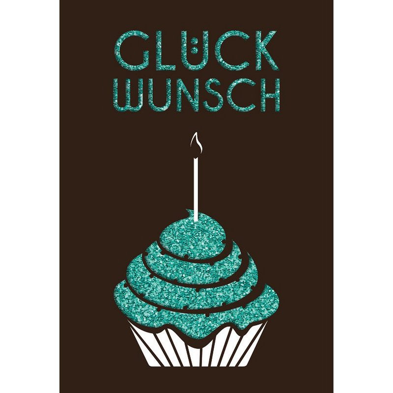 Grußkarte Paper Deluxe "Glückwunsch" - Cupcake