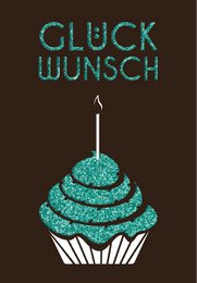 Grußkarte Paper Deluxe "Glückwunsch" - Cupcake