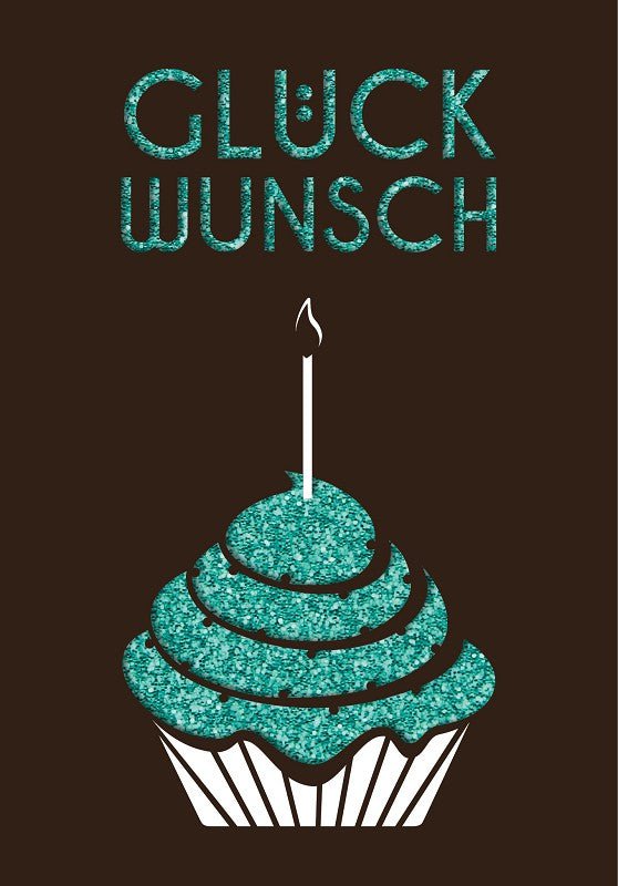 Grußkarte Paper Deluxe "Glückwunsch" - Cupcake