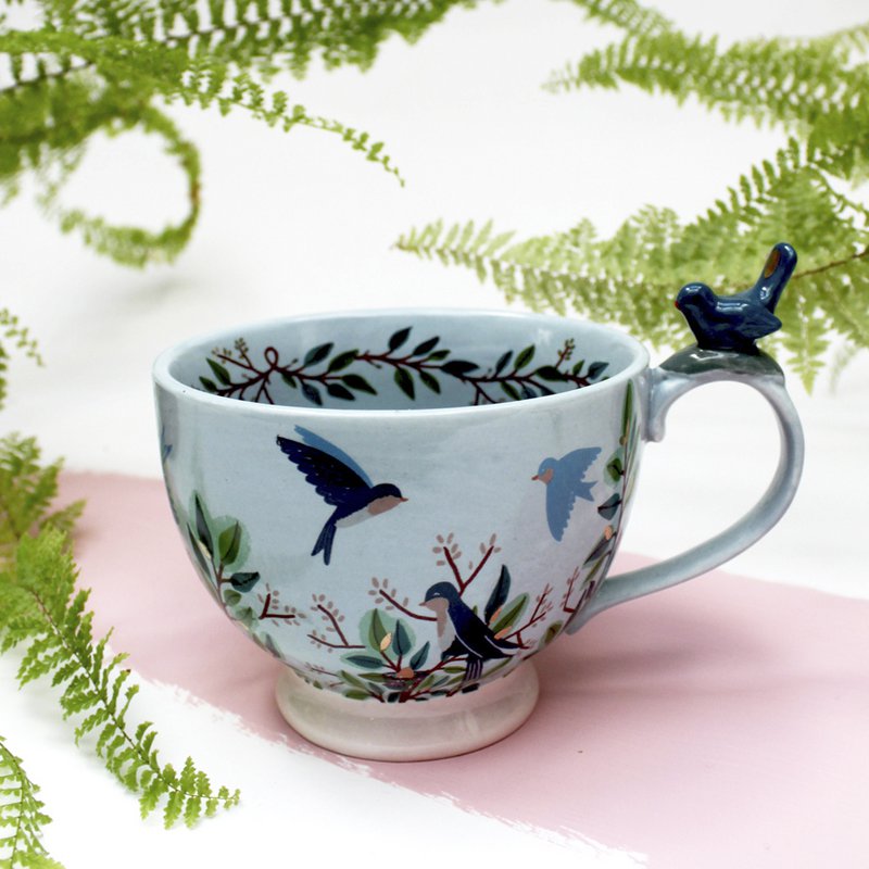 SECRET GARDEN BIRD TEACUP 