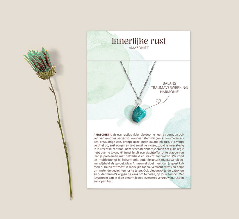 Gemstone necklace with Amazonite - Inner peace