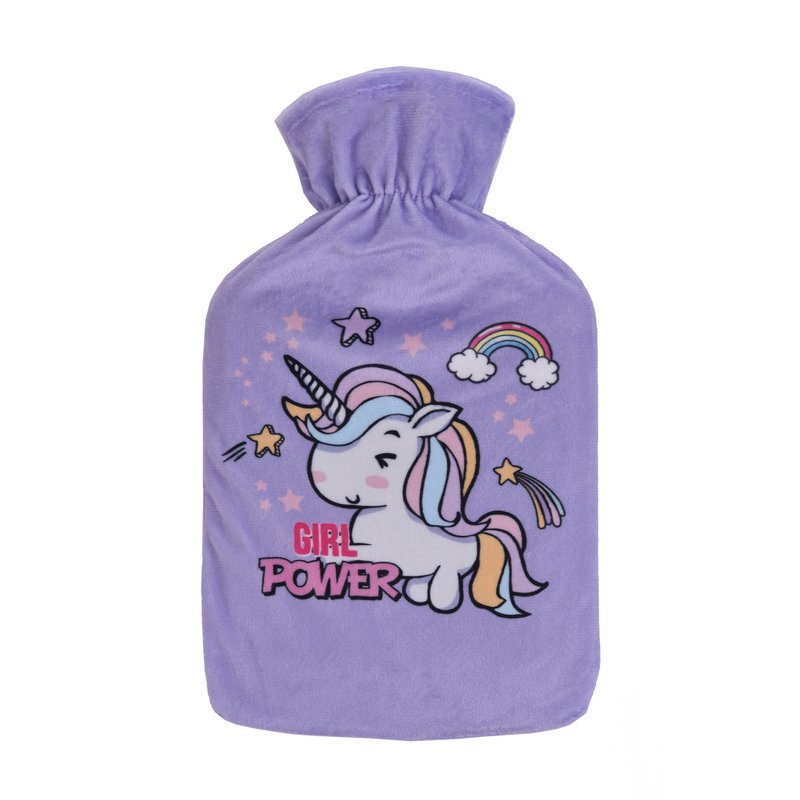 😍Unicorn, Hot Water Bottle, with Cover, Hot Water Bottle for Hot Therapy, Hot Water, Rubber, Cold, Winter, Child, Adult