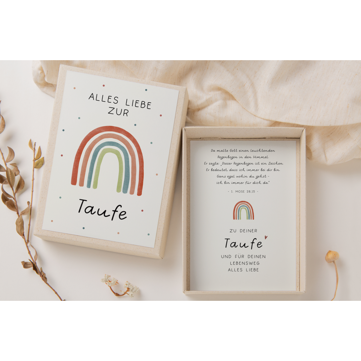 Baptism gift box - rainbow money gift packaging