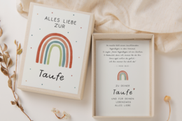 Baptism gift box - rainbow money gift packaging