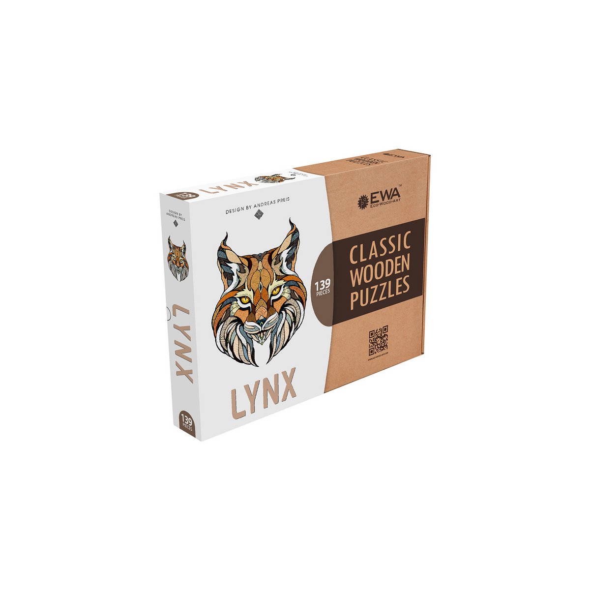 Eco Wood Art (EWA) Wooden jigsaw puzzle Lynx, 1164, 35x28x0.5cm cardboard box