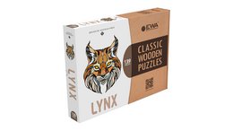 Eco Wood Art (EWA) Wooden jigsaw puzzle Lynx, 1164, 35x28x0.5cm cardboard box
