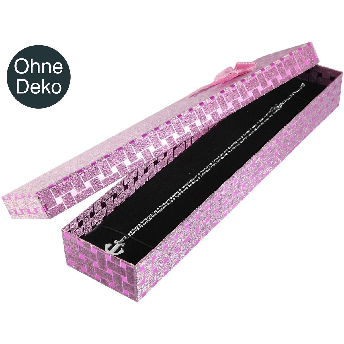 Uhrenbox, Pappe, pink, VE 6, 30 cm x 6,5 cm x 3,5 cm