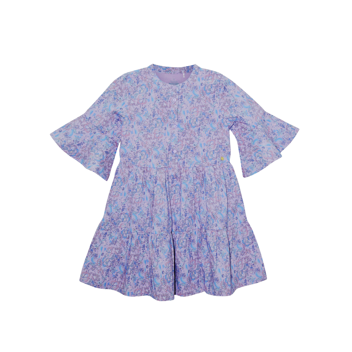 Robe Fille "Bouquet d'Orchidées" (Popeline de Coton AOP)