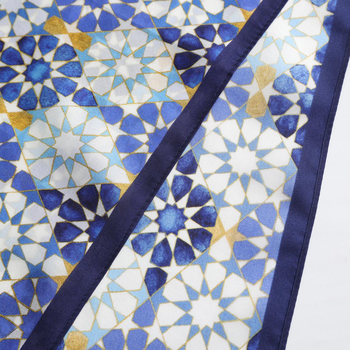 Blue Neck Scarf 100% Silk DalAhorra
