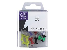 Pushpins Alco assorti doosje a 25st.
