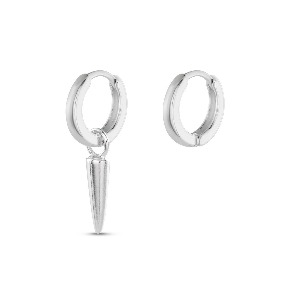 Berlin Spike Hoops Silver