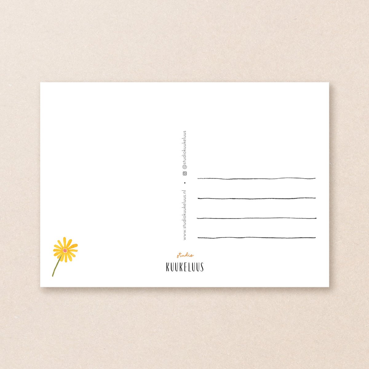 Postcard | Kukeluusje in flowers