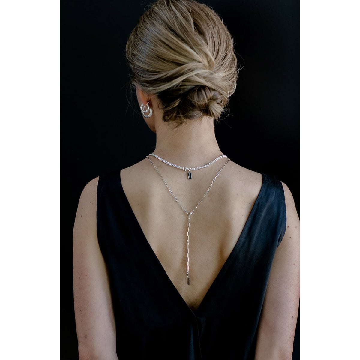 Collar de eslabones de cambio - plata