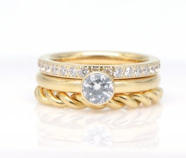 Indsæt ring indeni 3 mm vendt guld