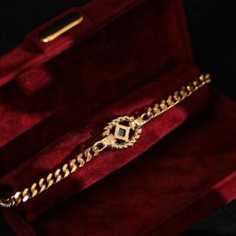 Bracciale a catena Luxe con onice verde