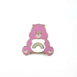 Pin Care Bear pink sender regnbuer