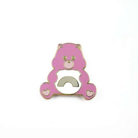Pin Care Bear pink sending rainbows