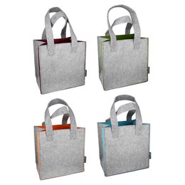 Geschenktasche quadratisch Colorful H.20 cm - 4fach sortiert