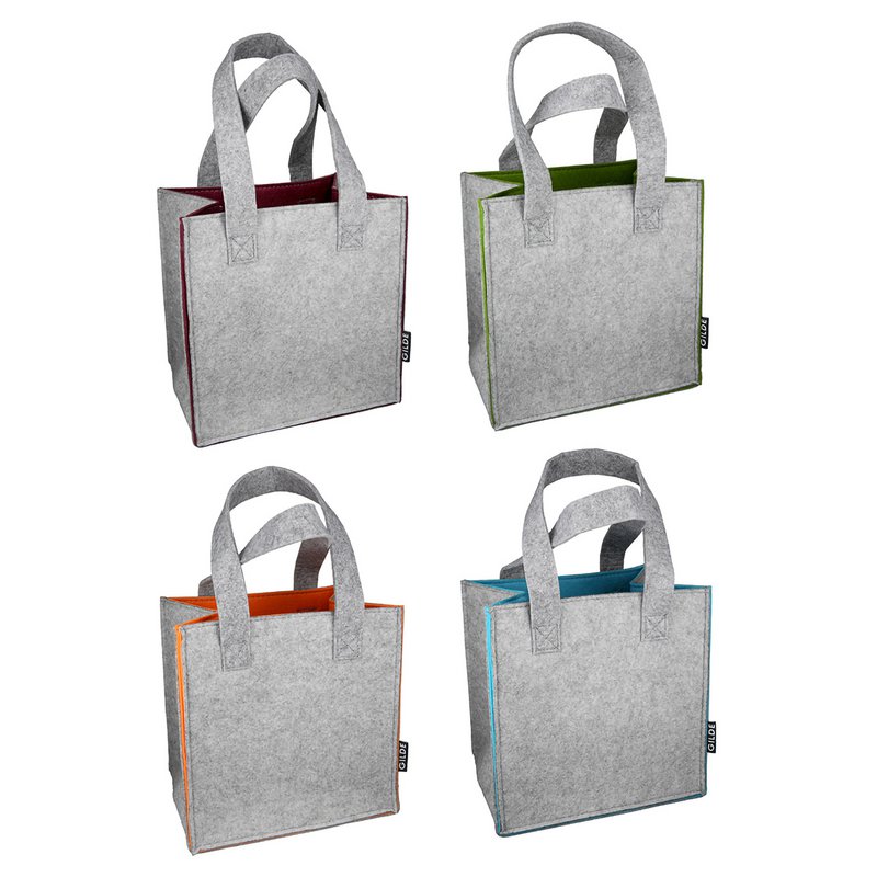 Geschenktasche quadratisch Colorful H.20 cm - 4fach sortiert