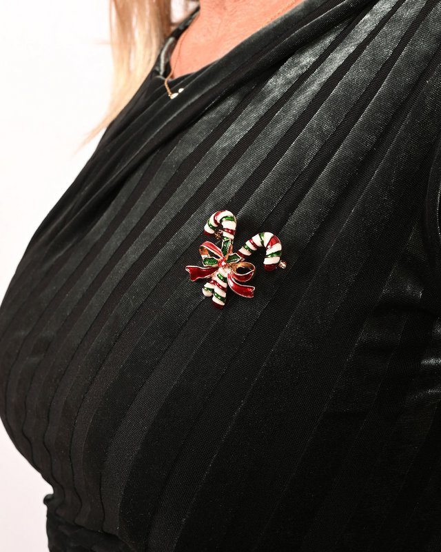 Brooch - Candy cane