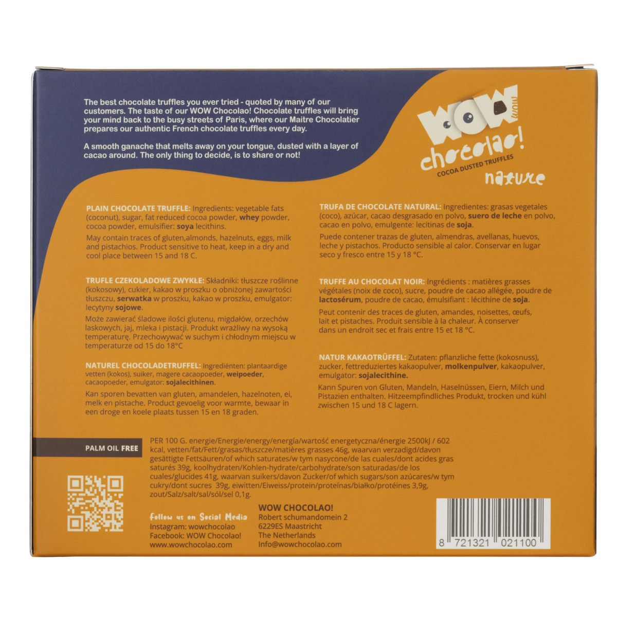 Trufas de Chocolate con Sal Marina Caja XL 250g | Chocolate francés de lujo