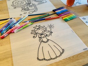 Wiedereinfärbbares Tischset Hearts Princess