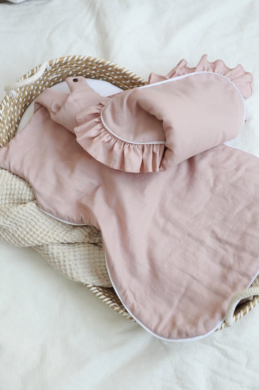 summer linen baby sleeping bag with frills, baby sleeping sack with frills 1 TOG, 1.5 TOG, 2.5 TOG