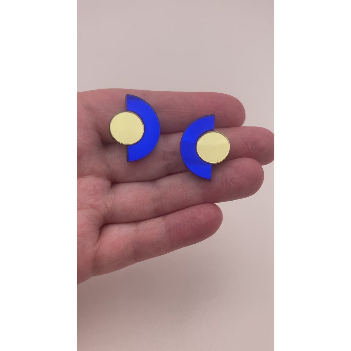 Mirror chip earrings - Roseline