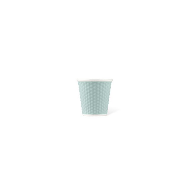 Tasse en porcelaine LAP 80ml avec silicone. grip nid d'abeille Bleu Pastel