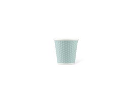 Beker porselein LAP 80ml met silic. grip honingraat Blue Pastel