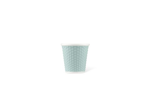 Porcelain cup LAP 80ml with silicon. grip honeycomb Blue Pastel