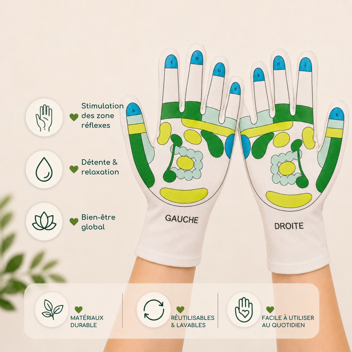 Softing Reflexology SPA Handsker - Håndpleje med Jojoba og Olivenolie Gel, E-vitamin og lavendel - Fugter og genopretter dine hænders blødhed og smidighed