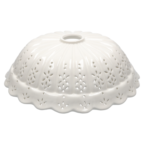 Replacement scalloped fretwork lampshade d 32 cm in ceramic