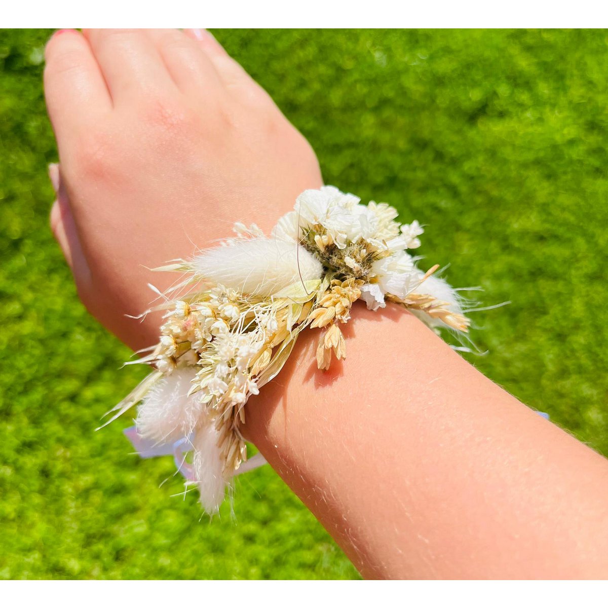 Seashell flower bracelet with ribbon seashell 14cm