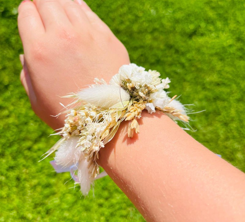 Bracciale fiore conchiglia con nastro conchiglia 14 cm