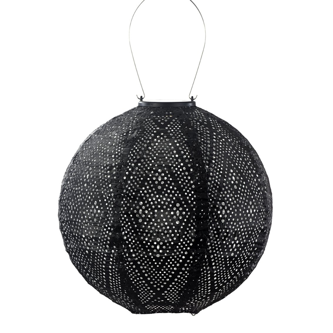 Lumiz Solar Lampion Ikat Round - 30 cm - Black