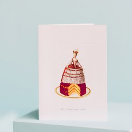Lascia che mangino il biglietto di auguri per la torta