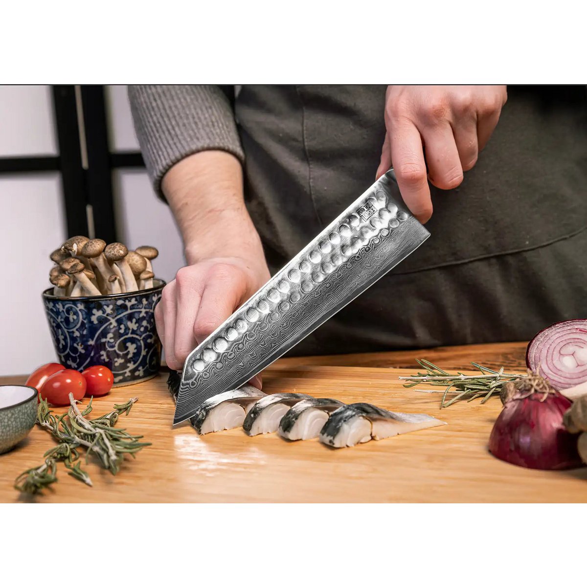 Kiritsuke Knife 210 mm - Bunka Damascus Collection