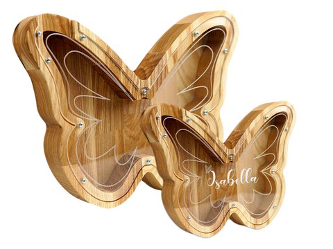 Spaarvarken Butterly 2 kleuren, 2 maten