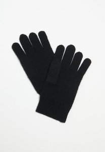 UNI 4 - Black 4-thread cashmere gloves