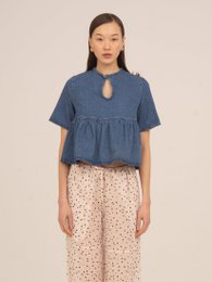 Denim top met sterrenverlichting