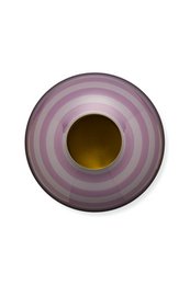 Vase Metal Stripes Lilac 32cm