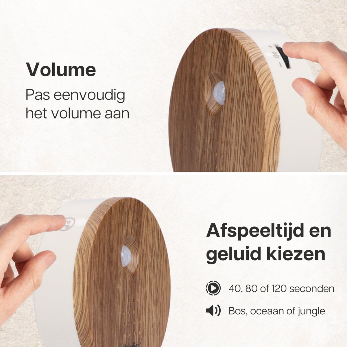 Melodiez Fuglelyde Hus med Sensor - Box Inkl. Batterier og 5 naturlige fugle-, hav- og junglelyde - Fuglehus med lyd - Fuglelydshus til toilettet