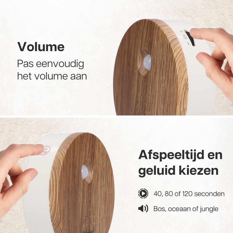 Melodiez Fuglelyde Hus med Sensor - Box Inkl. Batterier og 5 naturlige fugle-, hav- og junglelyde - Fuglehus med lyd - Fuglelydshus til toilettet