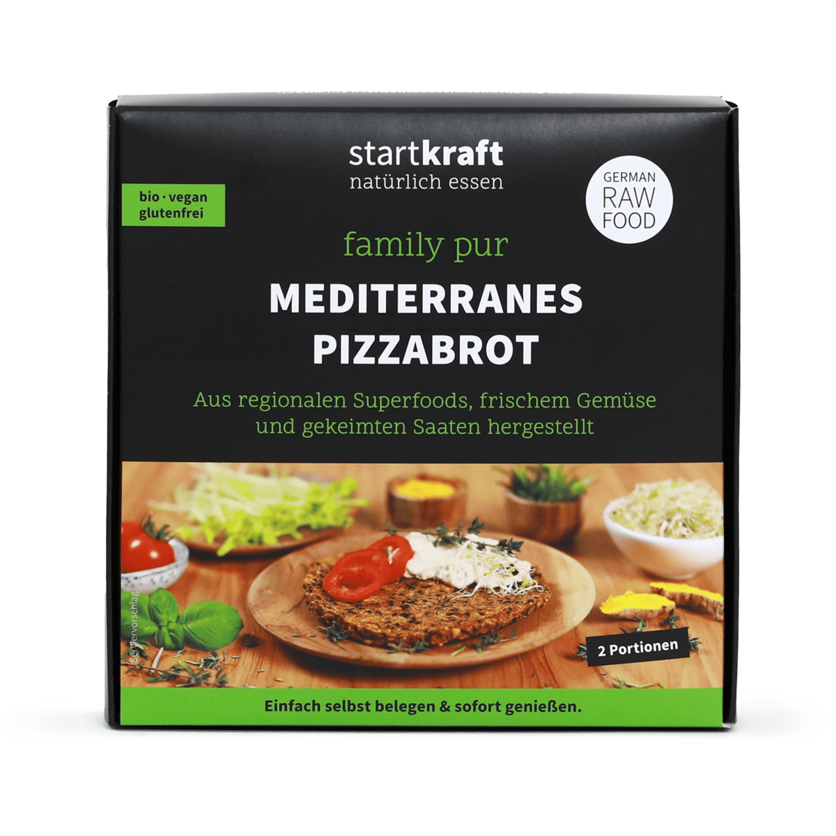 Biologisch Mediterraans pizzabrood